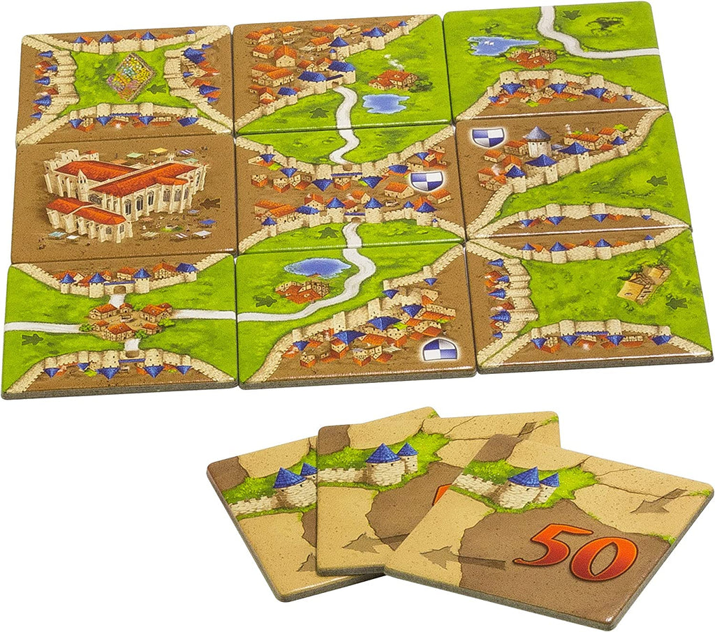 Z-Man Games Carcassonne #1 Inns & Cathedrals expansion board game cathedral in a city