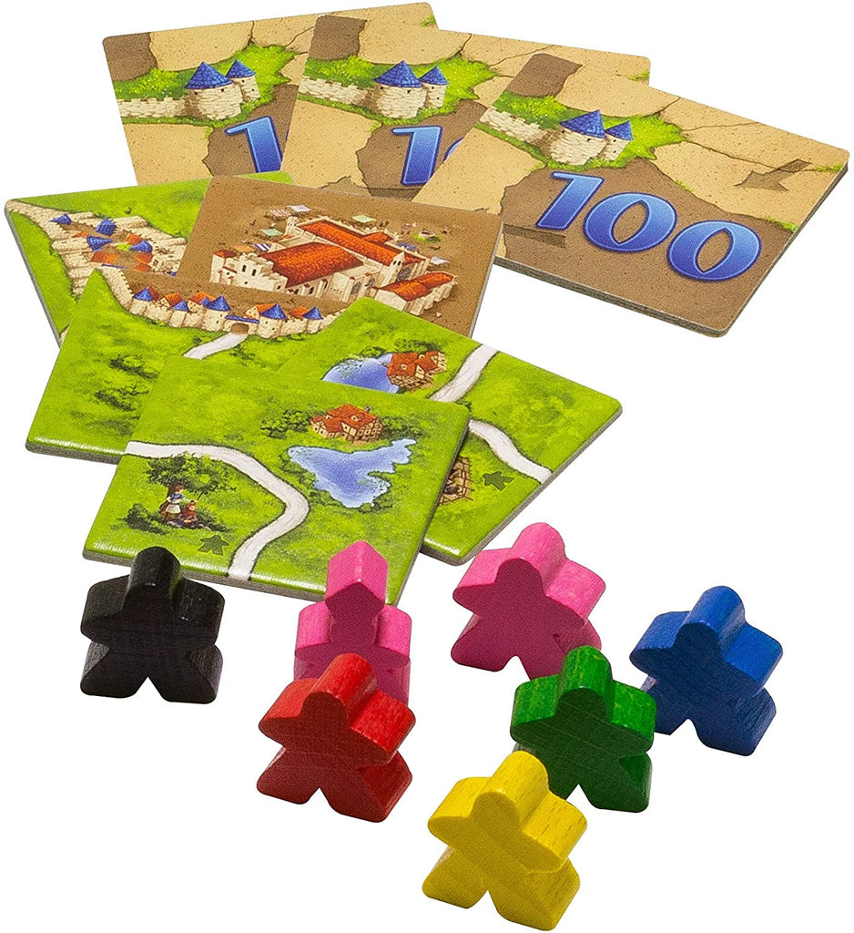 Z-Man Games Carcassonne #1 Inns & Cathedrals expansion board game meeples and special tiles