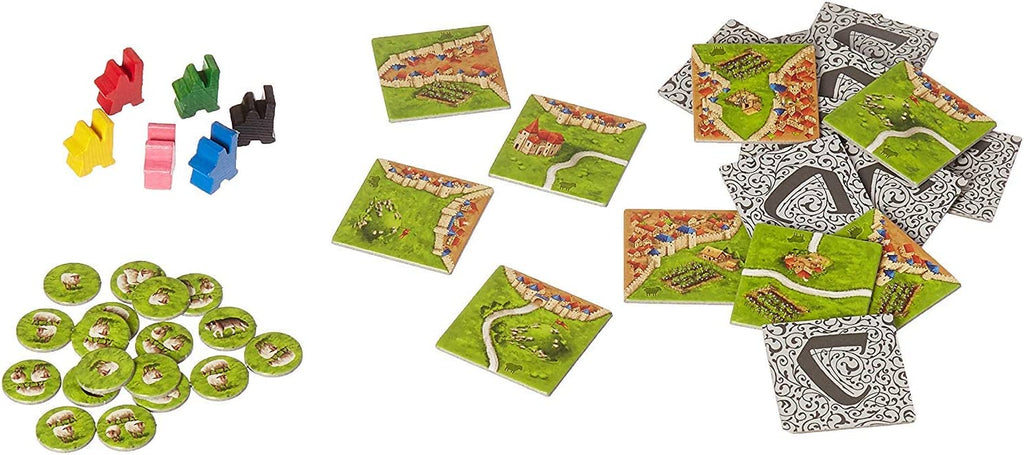 Z-Man Games Carcassonne #9 Hills and Sheep expansion board game tiles with sheep tokens shephard meeples and new tiles