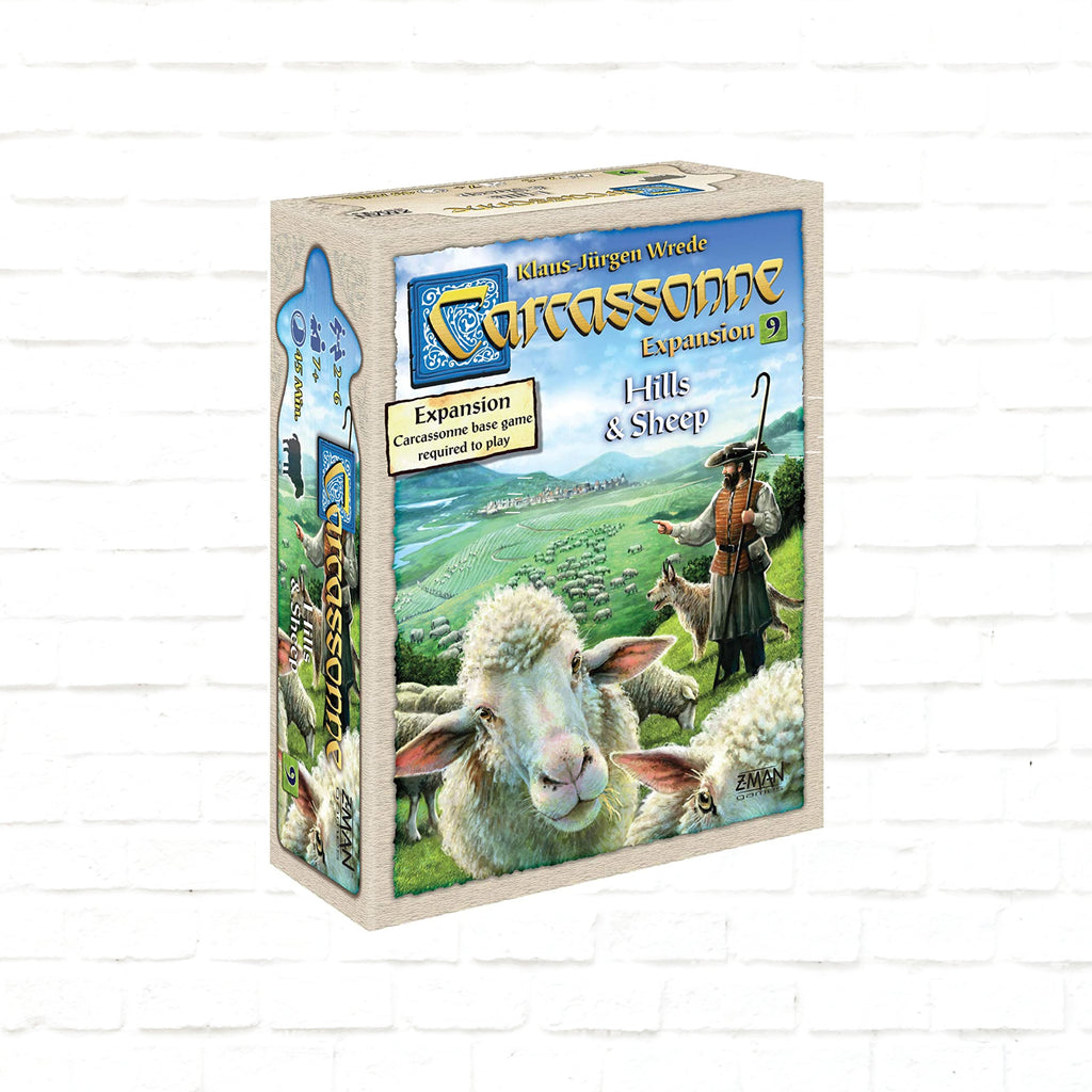 Z-Man Games Carcassonne #9 Hills and Sheep expansion English edition of board game for 2 to 6 players ages 7 and up playing time 45 minutes
