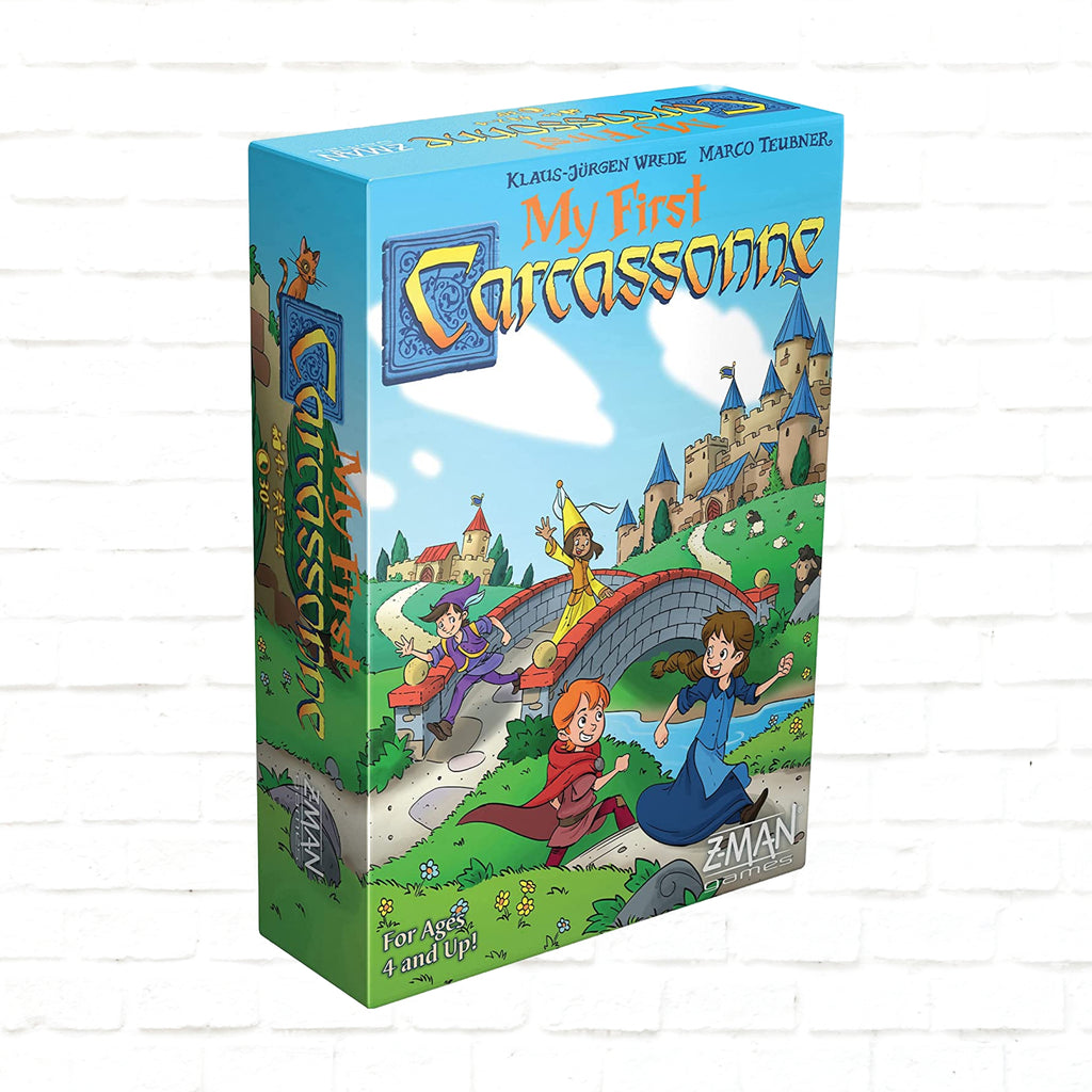 Z-Man Games My First Carcassonne English edition of board game for 2 to 4 players ages 4 and up playing time 30 minutes