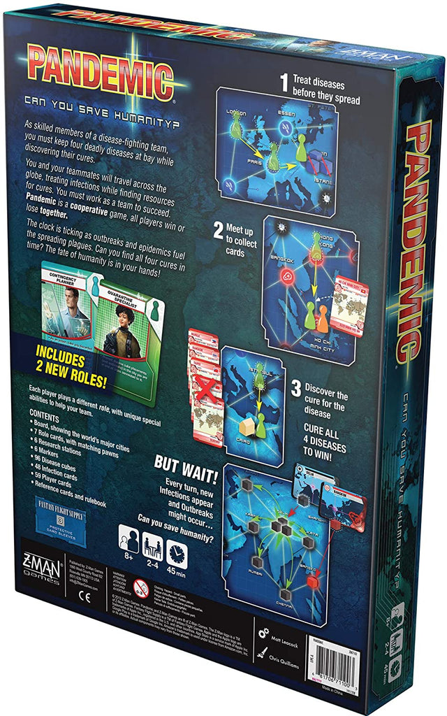 Z-Man Games Pandemic board game box back