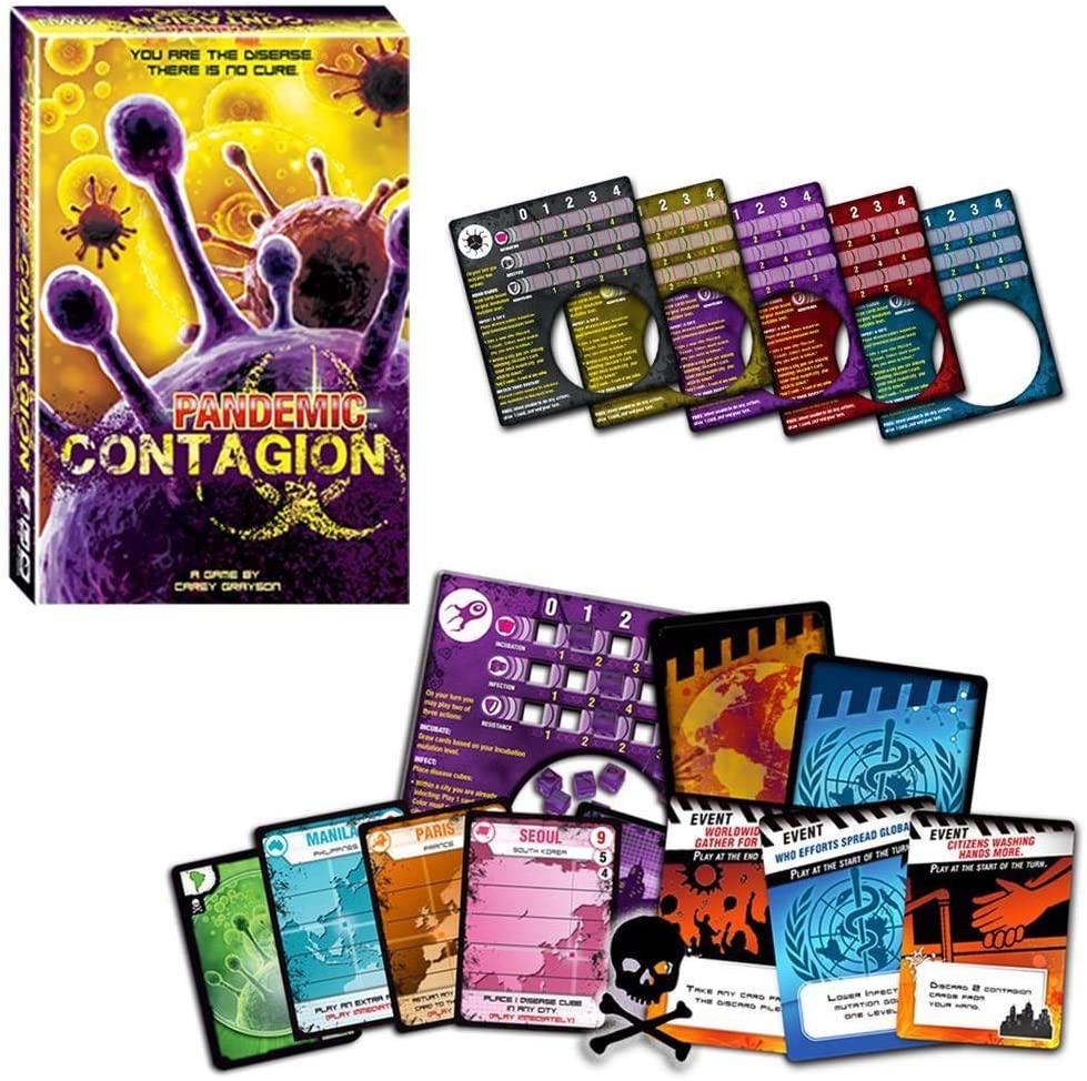 Z-Man Games Pandemic Contagion board game components 