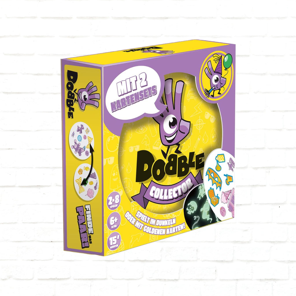 Asmodee Dobble Collector Edition Deutsche Ausgabe 3D-Cover des Kartenspiels für 2 bis 8 Spieler ab 6 Jahren 15 Minuten Spielzeit