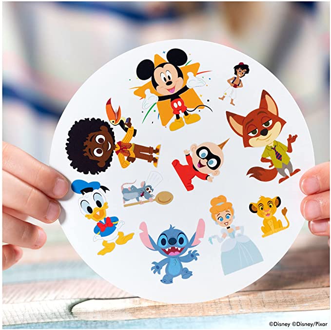 Asmodee Dobble Disney 100th Anniversary card game card shot close up 