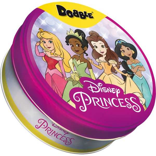 Asmodee Dobble Disney Princess English edition 3d tin box photo of a popular card game