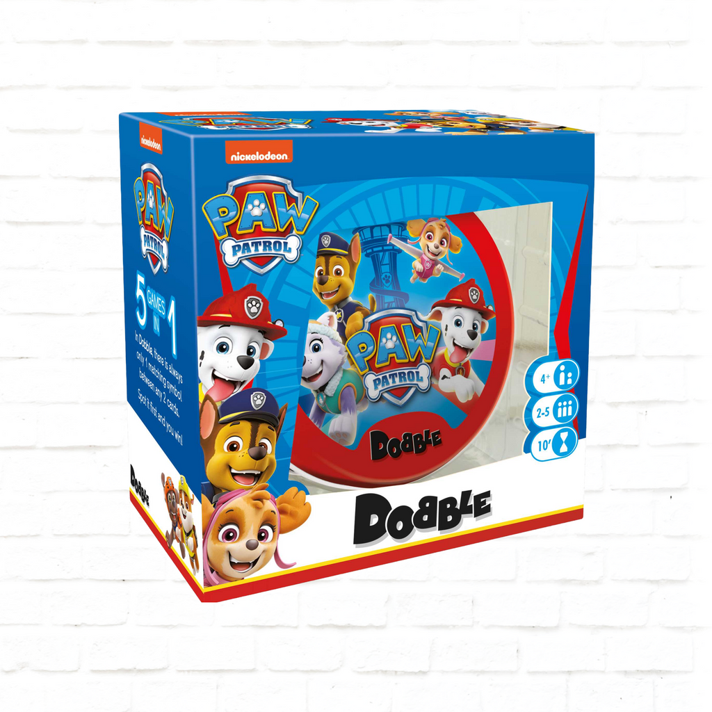 Asmodee Dobble Paw Patrol English edition card game 3d cover