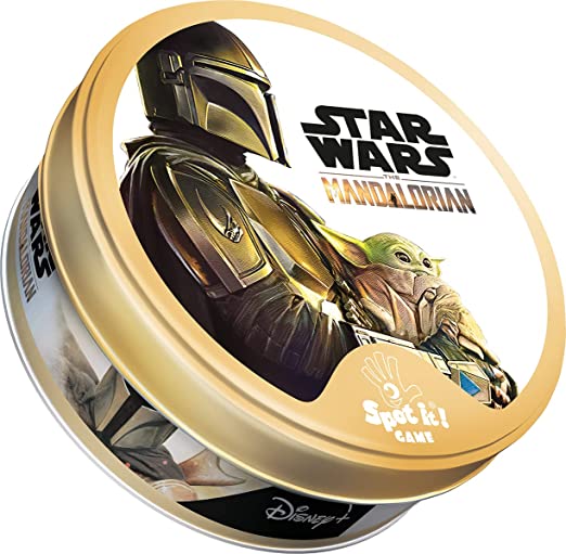 Zygomatic Dobble Star Wars Mandalorian card game tin box cover