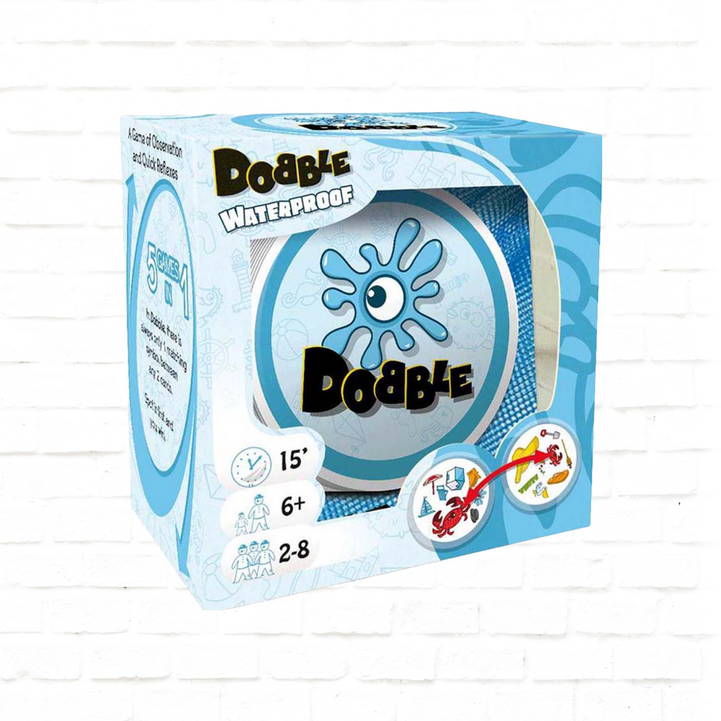 Asmodee Dobble Waterproof Beach English edition card game 3d cover